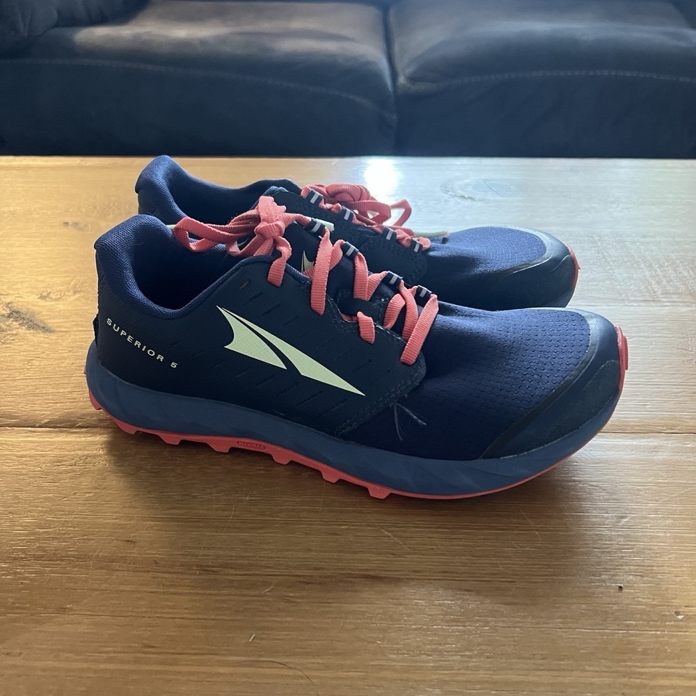 Altra Superior 5 Trail Running Shoes Women's US 6 EU 37 Navy Coral StoneGuard - Picture 2 of 10